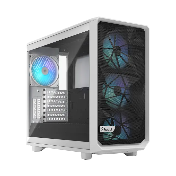 Fractal Design Meshify 2 RGB White TG Clear Tint Gaming Gehäuse mit Fenster