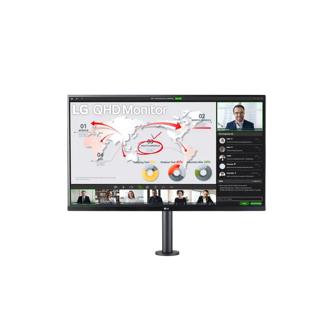 LG 32QP880N-B 80cm (31,5") WQHD IPS Ergo-Monitor HDMI/DP/USB-C Lautsprecher HDR