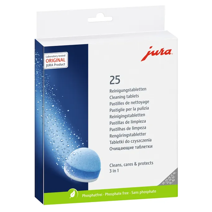 JURA 3-Phasen-Reinigungstabletten 25 Stück