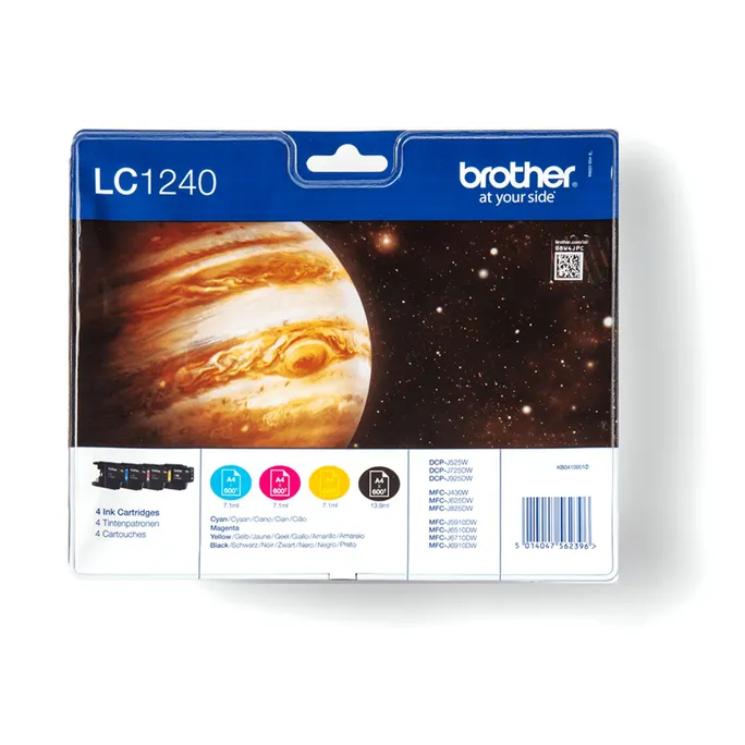Brother LC1240 Druckerpatrone Multipack (schwarz, gelb, cyan, magenta)