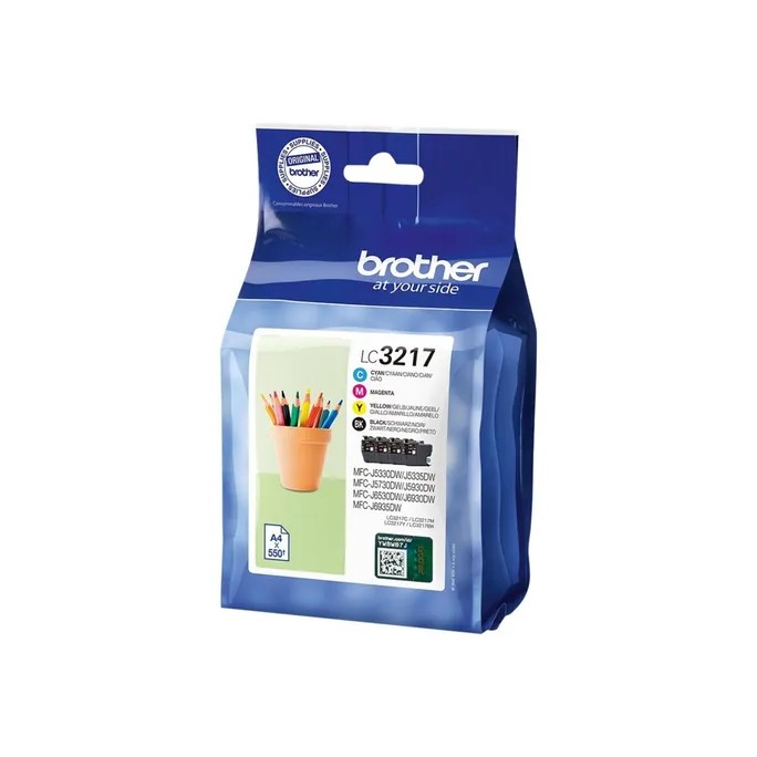 Brother LC-3217 Tintenpatronen Value Pack mit Schwarz, Cyan, Gelb und Magenta