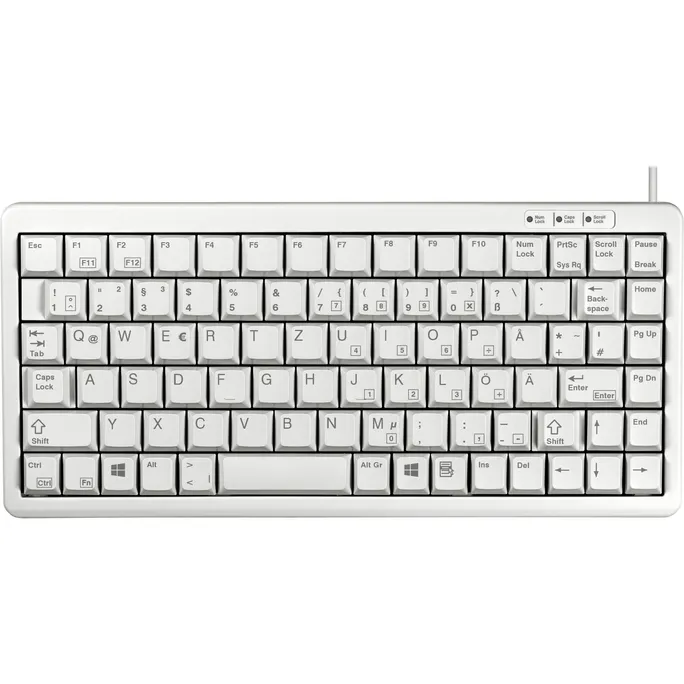 Cherry G84-4100 Compact Kabelgebundene Tastatur DE Layout USB hellgrau