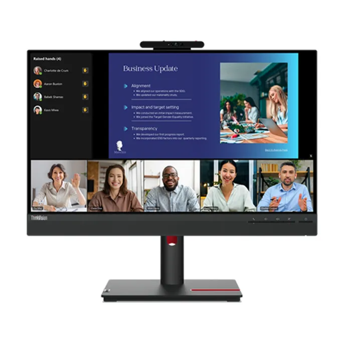 Lenovo ThinkVision T24v-30 60,5cm (23,8") FHD IPS Monitor HDMI/DP/VGA Webcam HV