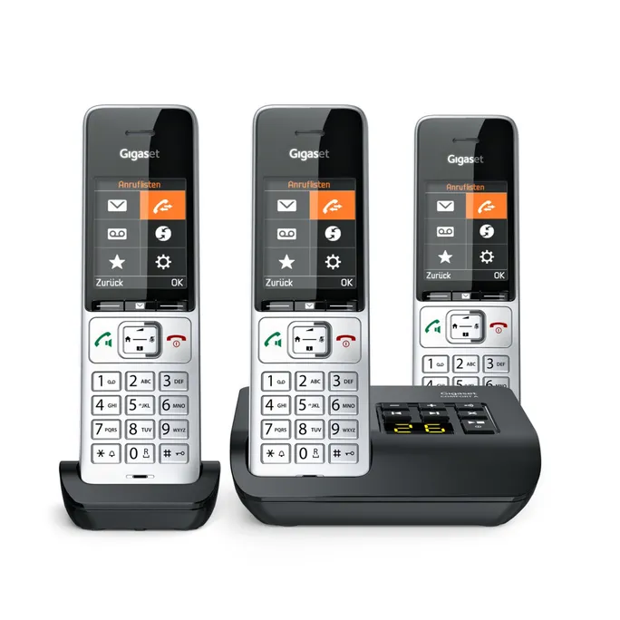Gigaset Comfort 500A Trio- Schnurlostelefon- Rufnummernanzeige, Anrufbeantworter