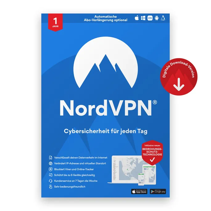 (-63% günstiger) NordVPN Service VPN | 10 Geräte | 1 Jahr | Download & Produktschlüssel