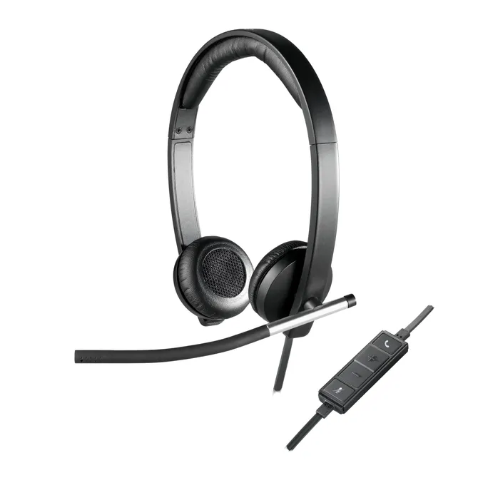 Logitech H650e for Business Stereo Headset, USB-A, Kompatibel zu Microsoft Teams, Zoom, Cisco, GoToMeeting, RingCentral