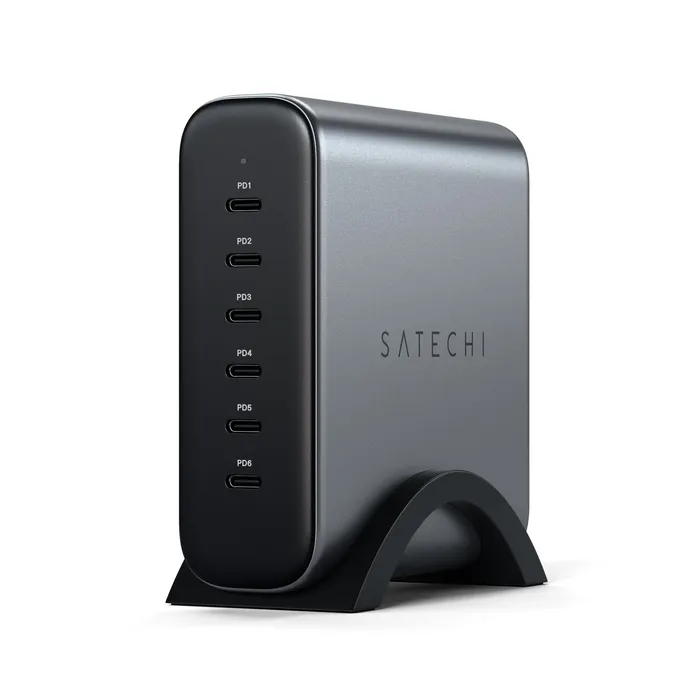 Satechi 200W USB-C 6-Port PD GaN Charger Space Grau