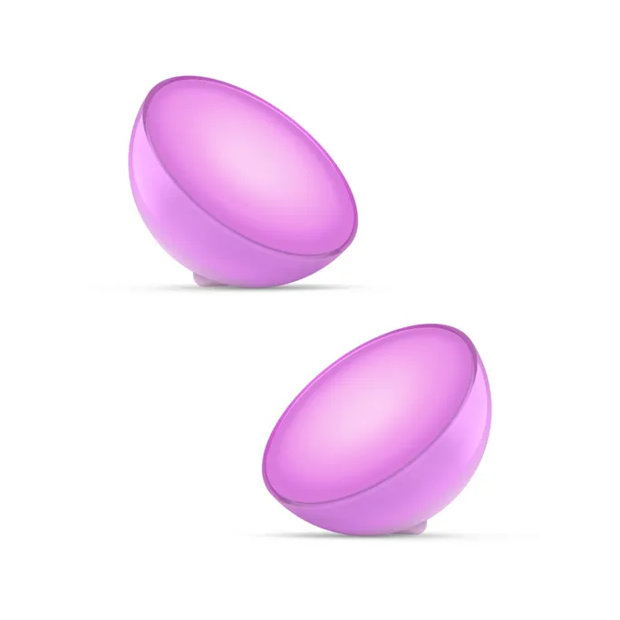 Philips Hue White & Color Ambiance Go tragbare Tischleuchte weiß, 2er Pack