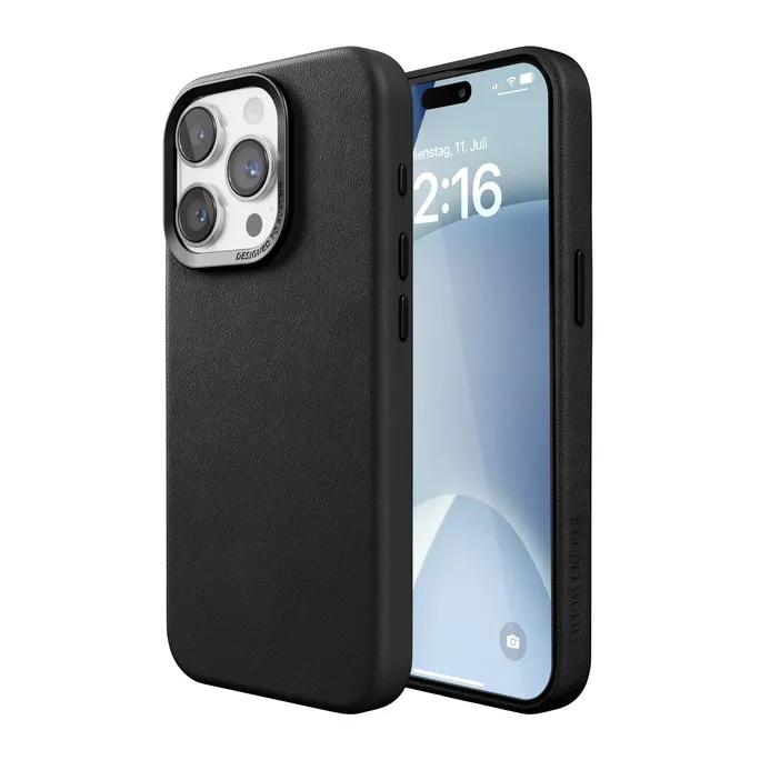 Woodcessories Bio Leather Case MagSafe iPhone 15 Pro Max Black