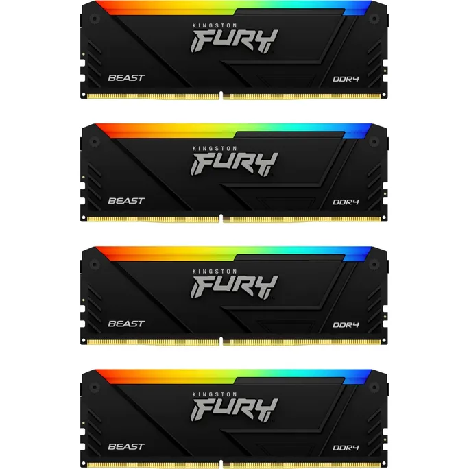 128GB (4x32GB) KINGSTON FURY Beast RGB DDR4-3200 CL16 RAM Gaming Arbeitsspeicher