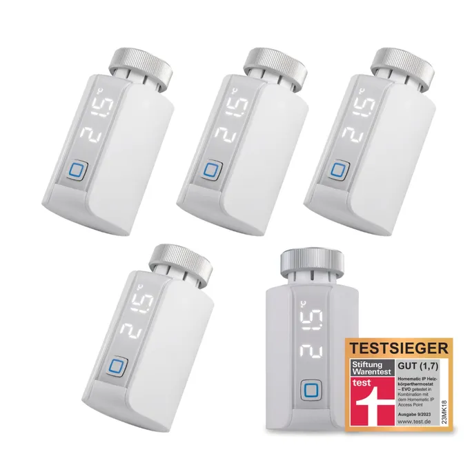 Homematic IP Heizkörperthermostat – Evo • 5er Pack