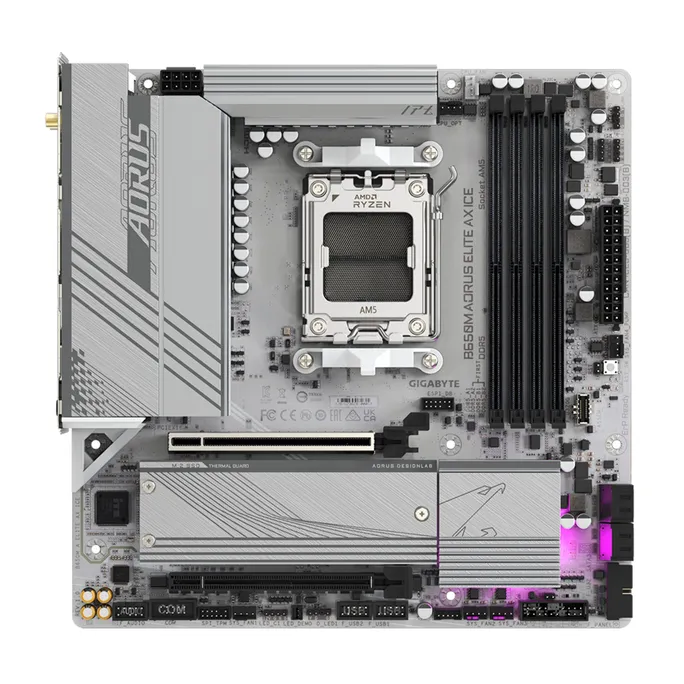 GIGABYTE B650M AORUS ELITE AX ICE mATX Mainboard Sockel AM5 HDMI