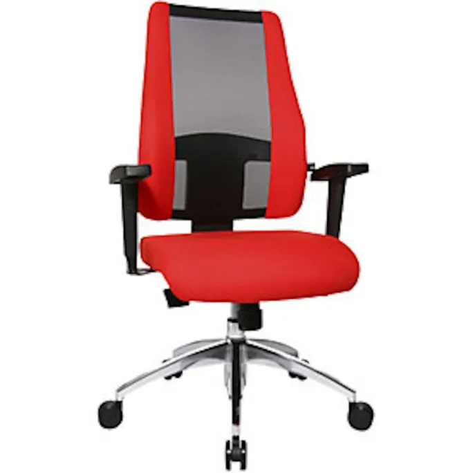 Topstar Bürodrehstuhl AIR SYNCRO, Netzrückenlehne mit Seitenteilen, schwarz/rot