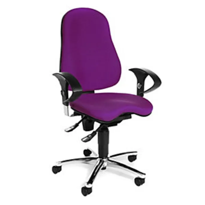 Topstar Bürodrehstuhl SITNESS 10 mit verstellbaren Armlehnen, lila