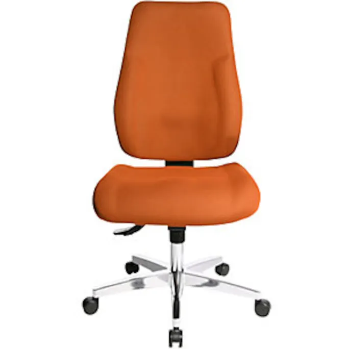 Topstar Operator-Drehstuhl mit Polster-Rückenlehne, Bezug orange