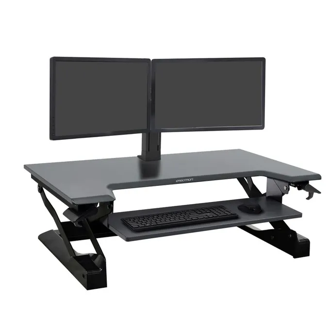 Ergotron WorkFit-TL Steh-Sitz Arbeitsplatz (schwarz)