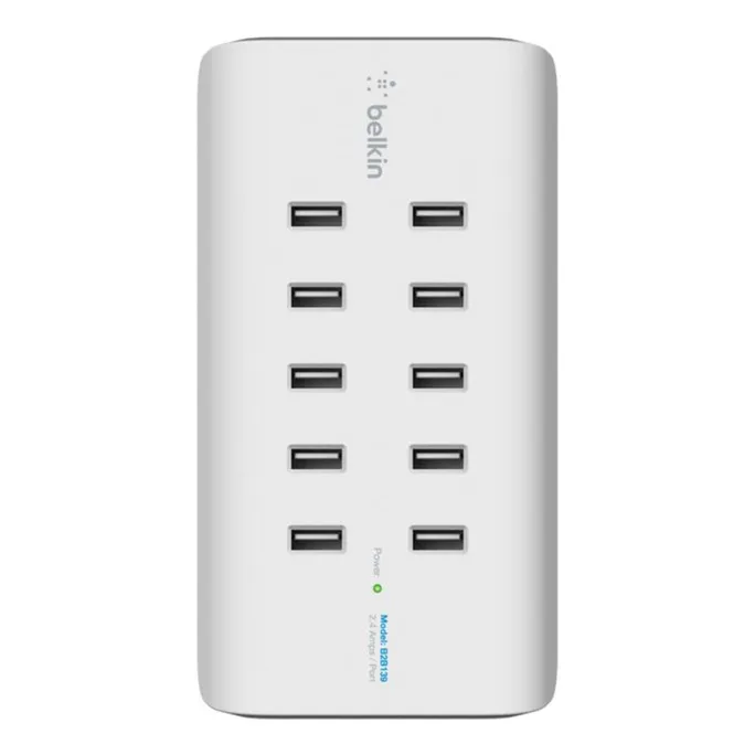 Belkin 10-Port USB-Ladestation 120W 2.4A pro Port Weiß