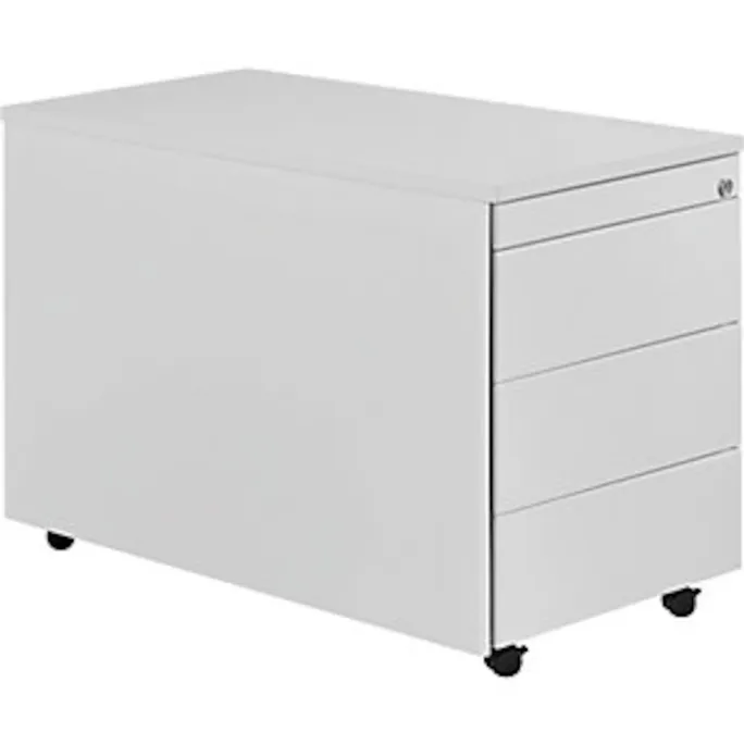 Schüberollcontainer, 579x800mm, Kunststoffpl., 3 Schübe, lichtgrau