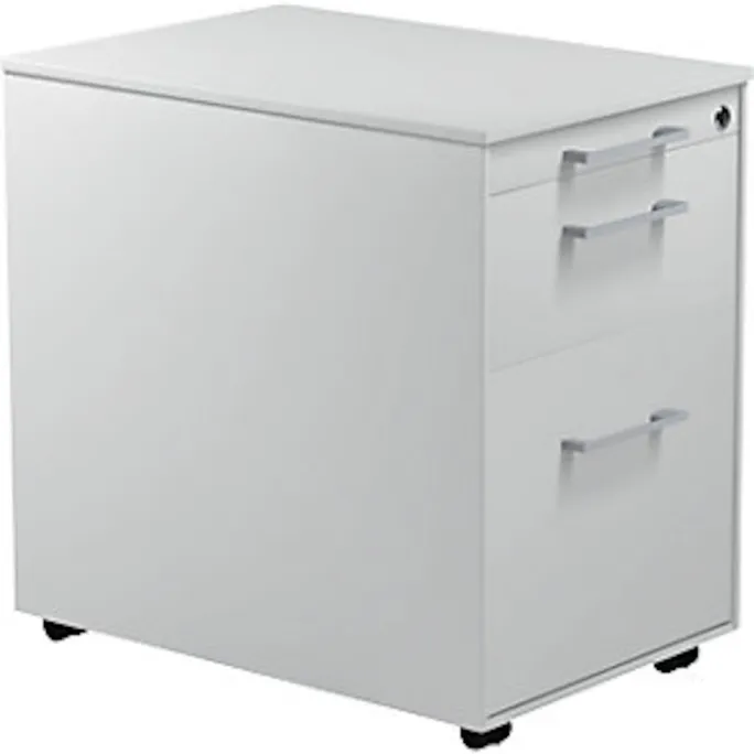 Schubladencontainer auf Rollen, 570x600mm, 1 Materialschub, lichtgrau