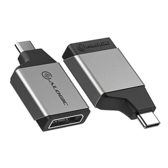ALOGIC Ultra MINI USB-C (männlich) auf Displayport (weiblich) Adapter grau