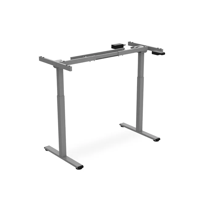 DIGITUS Elektrisch höhenverstellbares Tischgestell, Single-Motor, 2-Stufen, Grau