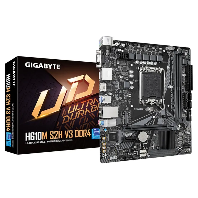 Gigabyte H610M S2H V3 mATX Mainboard Sockel 1700 HDMI/VGA/2xDP
