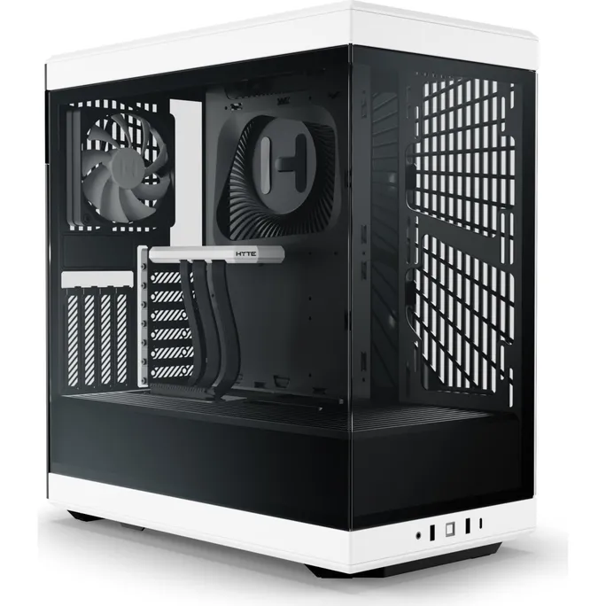 HYTE Y40 White ATX MidiTower Gaming Gehäuse weiß/schwarz, Seitenfenster