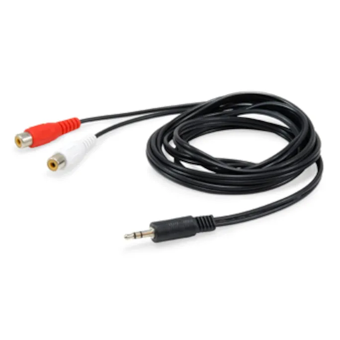 EQUIP 147093 3,5-mm-Stecker-auf-2-Cinch-Buchse-Stereo-Audiokabel, 2.5m