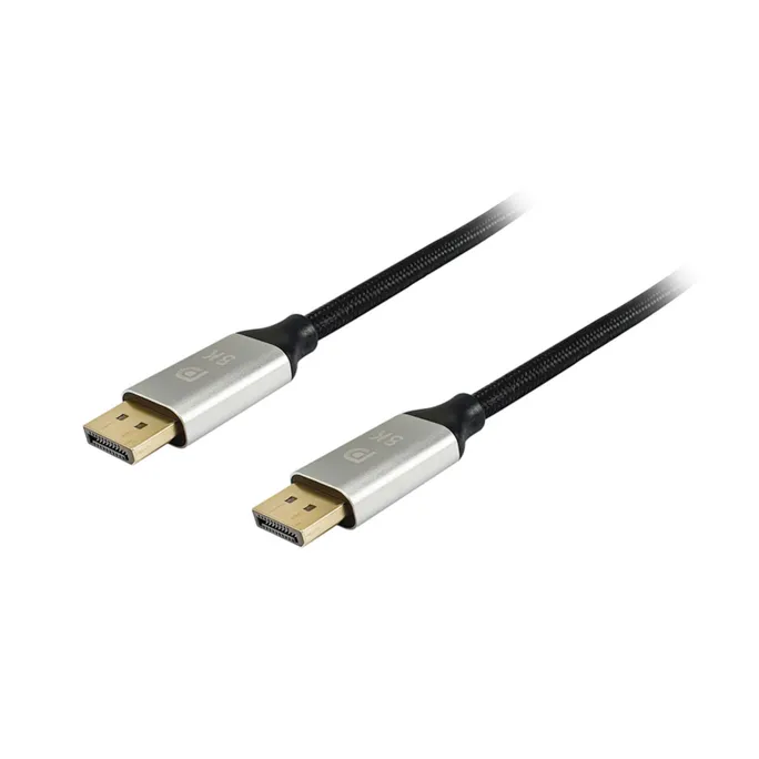 Equip 119262 DisplayPort 1.4 Premium-Kabel, Stecker auf Stecker, 2m, silber