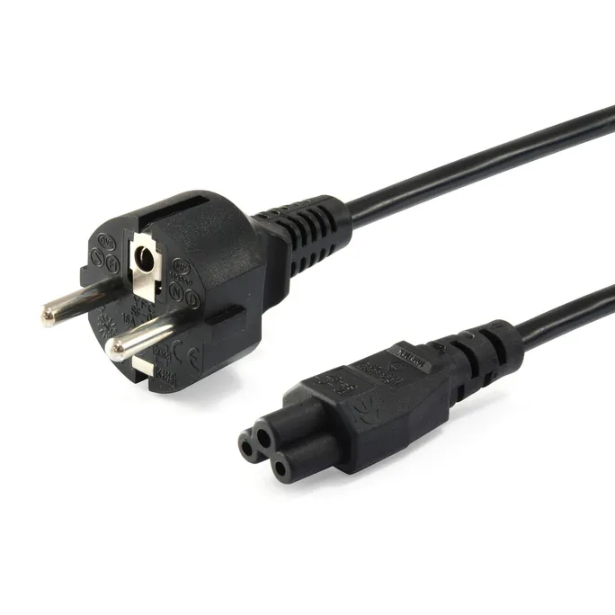 EQUIP 112150 Hochwertiges Netzkabel, C5 auf Schuko, 1.8m