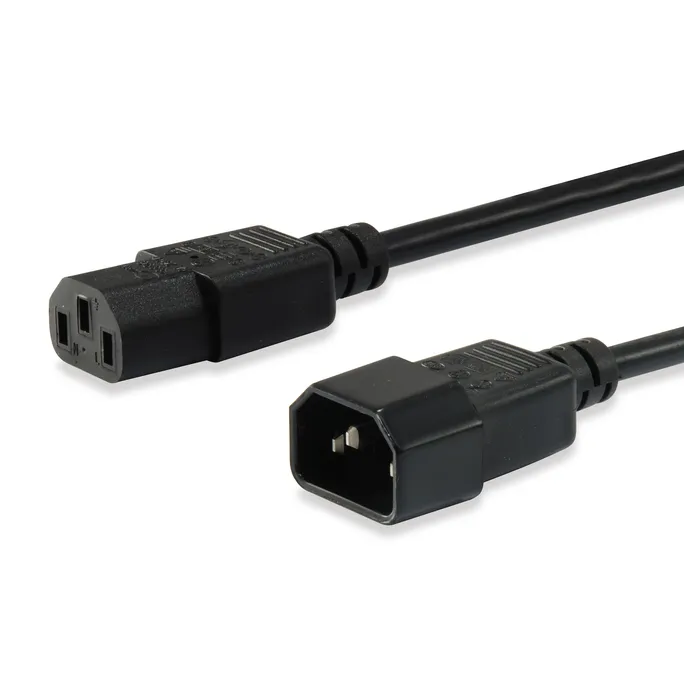 EQUIP 112100 Hochwertiges Netzkabel, C13 auf C14, 1.8m