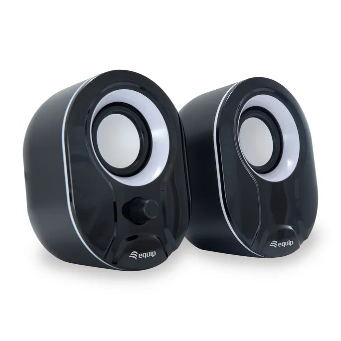 EQUIP 245333 Stereo-2.0-Lautsprecher, Black/White [Schwarz mit weiß]