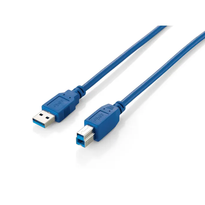 EQUIP 128292 USB 3.0 A auf B Kabel, M/M, 2.0m , Blau