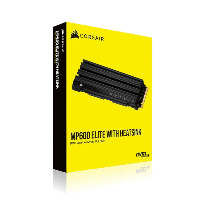 Corsair MP600 ELITE NVMe SSD 1 TB 3D TLC NAND M.2 2280 PCIe Gen4 m. Kühlkörper