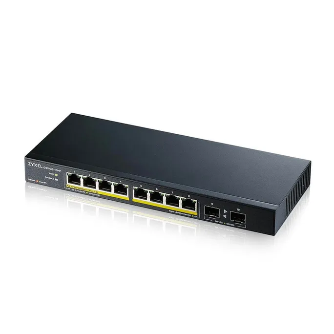 ZyXEL GS1100-10HP v2 10-Port unmanaged 8x Gigabit, 2x Fiber Uplink, 120W PoE+