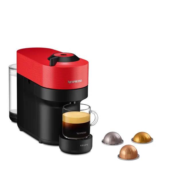 Nespresso Kaffeekapselmaschine Krups XN9205 Vertuo Pop Spicy Rot