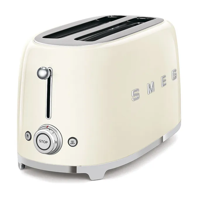 SMEG TSF02CREU 50s Style 4 Scheiben Langschlitz Toaster Creme