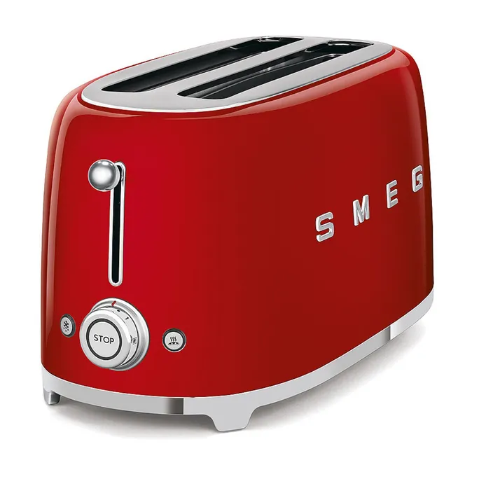 SMEG TSF02RDEU 50s Style 4 Scheiben Langschlitz Toaster Rot