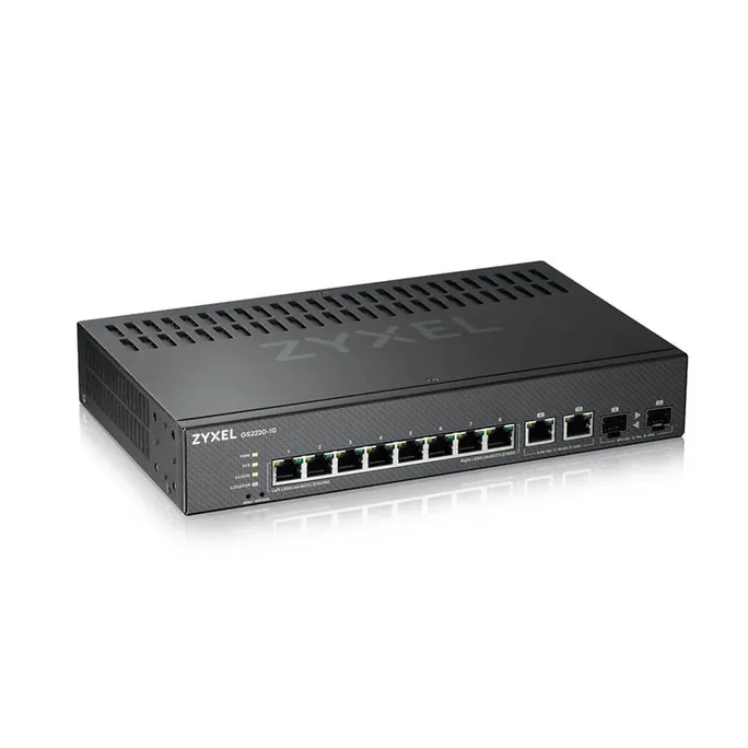 Zyxel GS2200-10 Managed Switch 8x Gigabit Ethernet, 2x RJ45/SFP Combo