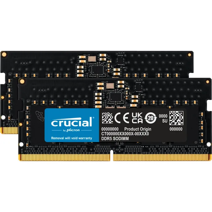 128GB (2x64GB) Crucial DDR5-5600 CL 46 SO-DIMM RAM Notebook Speicher Kit