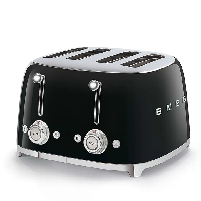 SMEG TSF03BLEU 50s Style 4 Scheiben Toaster Schwarz