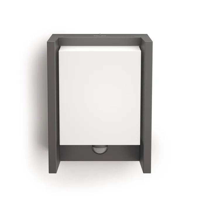 Philips Outdoor Ultra-Efficient Arbour Wandleuchte 3.8W, Bewegungssensor anthraz