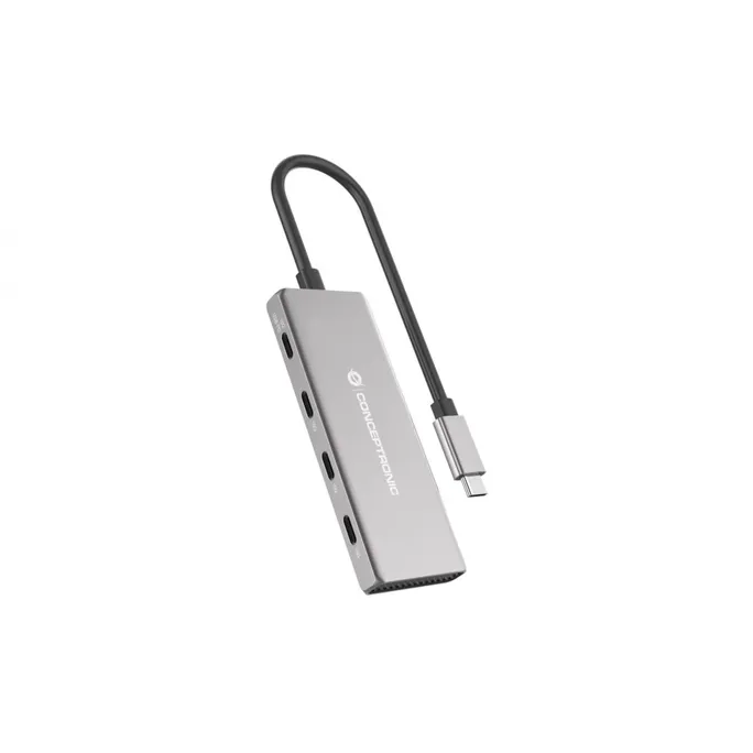 Conceptronic HUBBIES16G 4-Port USB 3.2 Gen-2 Hub, 10Gbps, USB-C x 4, 100W USB PD