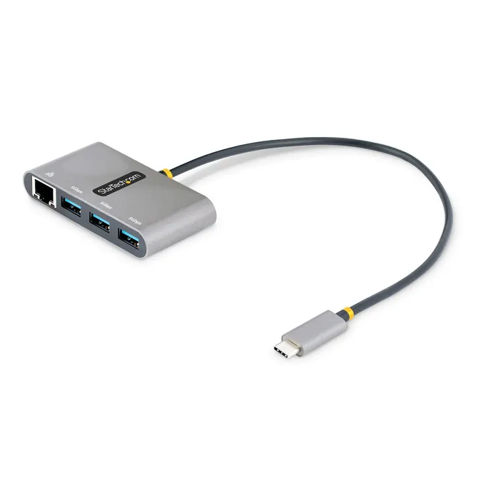 StarTech.com 3-Port USB-C Hub 3x USB-A USB 3.0 5 Gbit/s, Gigabit Ethernet