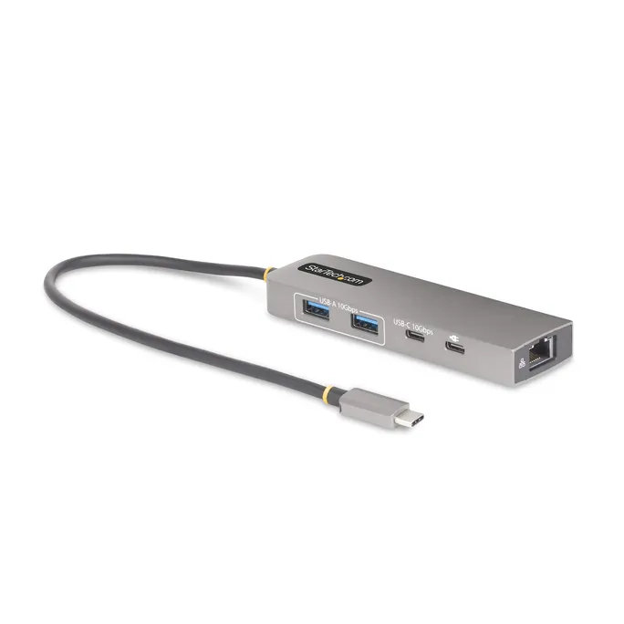 StarTech.com 3-Port USB-C Hub 2x USB-A, 1x USB-C, 2.5Gbps Ethernet LAN, 100W Power Delivery Pass-Through