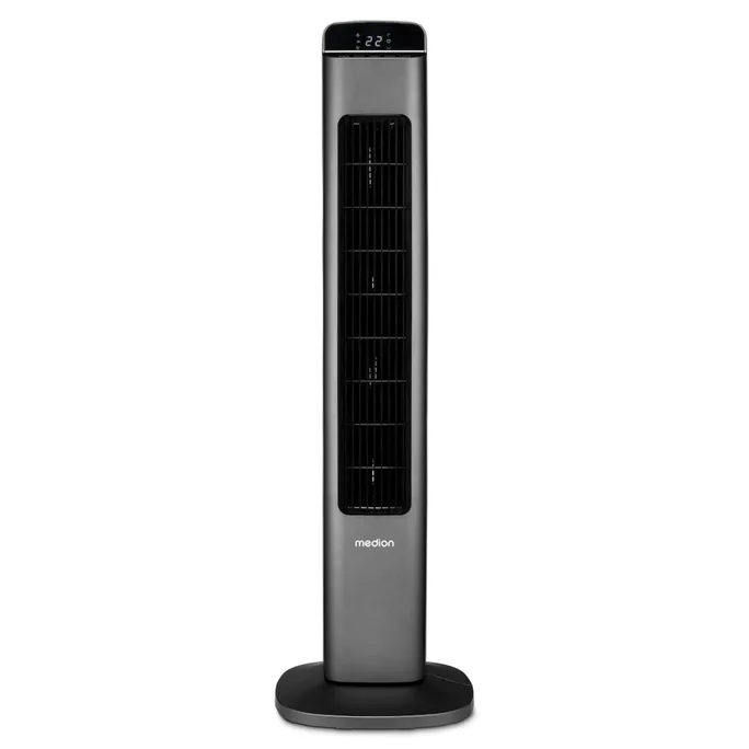 Medion MD10809 P15 TF Turmventilator 5 Stufen 45W Touch-Bedienfeld LED Display inkl. Fernbedienung schwarz