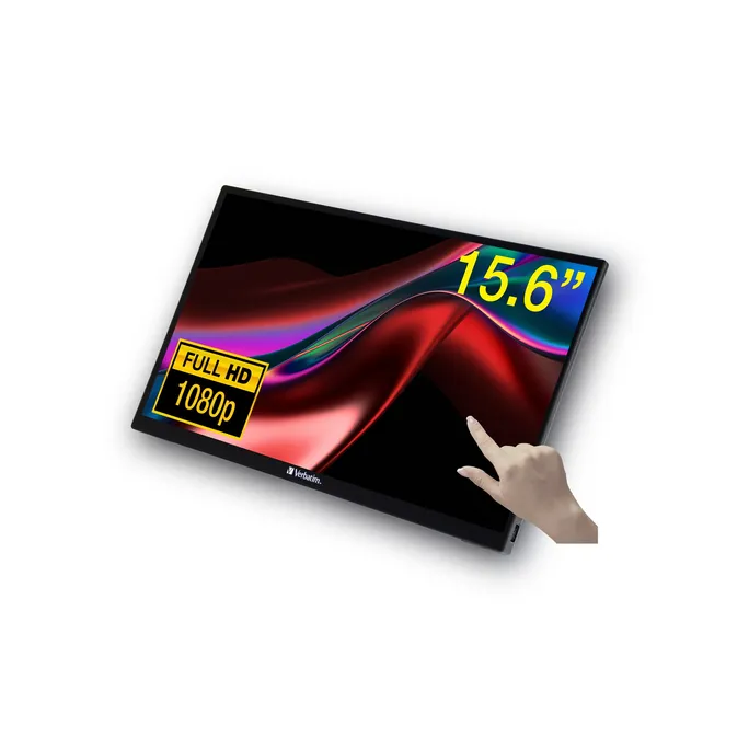 Verbatim 49592 Portable Alu 15.6 Zoll Full HD IPS Panel 16:9 Touch Monitor