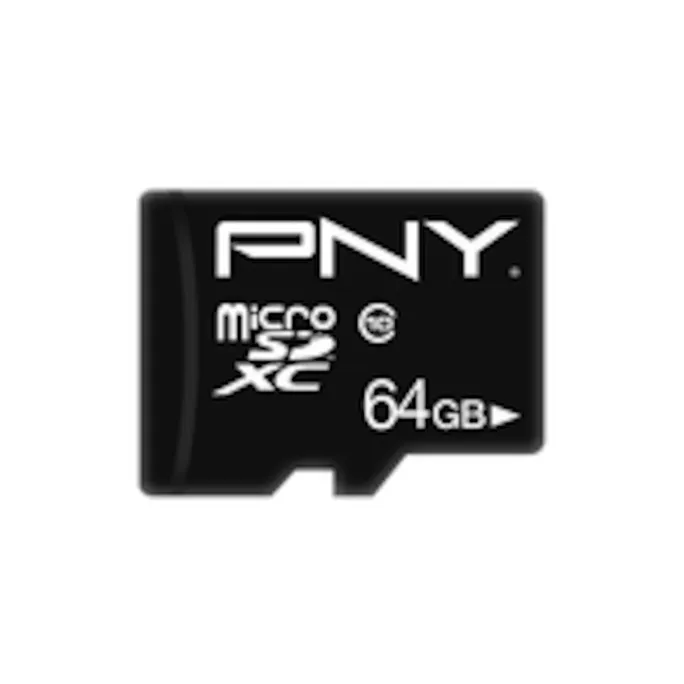 PNY Performance Plus 64 GB microSDXC Speicherkarte (C10)  Schwarz