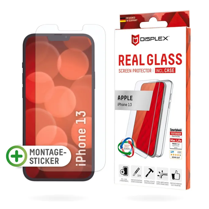 DISPLEX Real Glass + Case Set iPhone 13