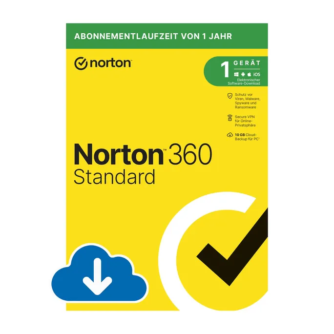 Norton 360 Standard | 10GB | 1 Gerät | Download & Produktschlüssel
